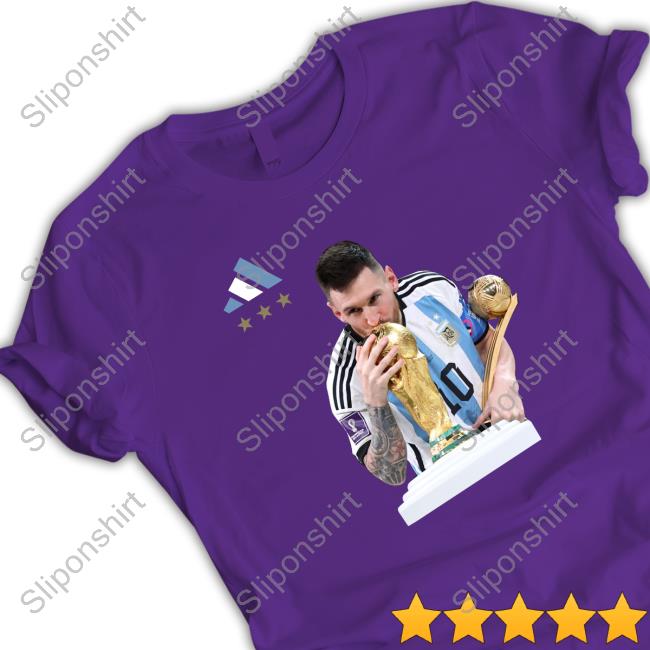 Zwe Zwebackhd Messi Kiss Cup Shirt Argentina's 3Rd World Cup Title